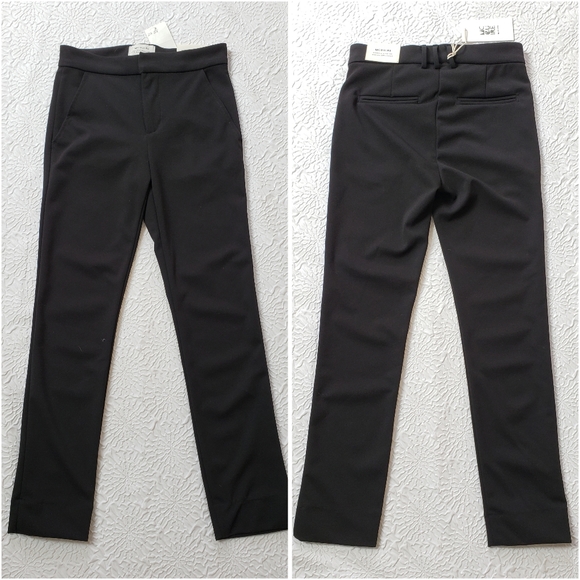 MCGUIRE LOU LOU HIGH WAIST CROP SLIM TROUSERS WELLIE Black Size 24 - Picture 7 of 16